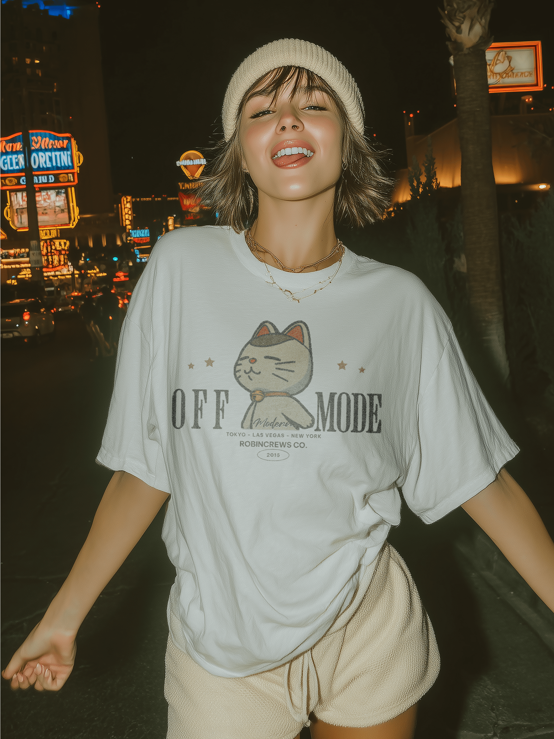 Off Mode Cat T Shirt Relaxed Graphic Tee product image (4)