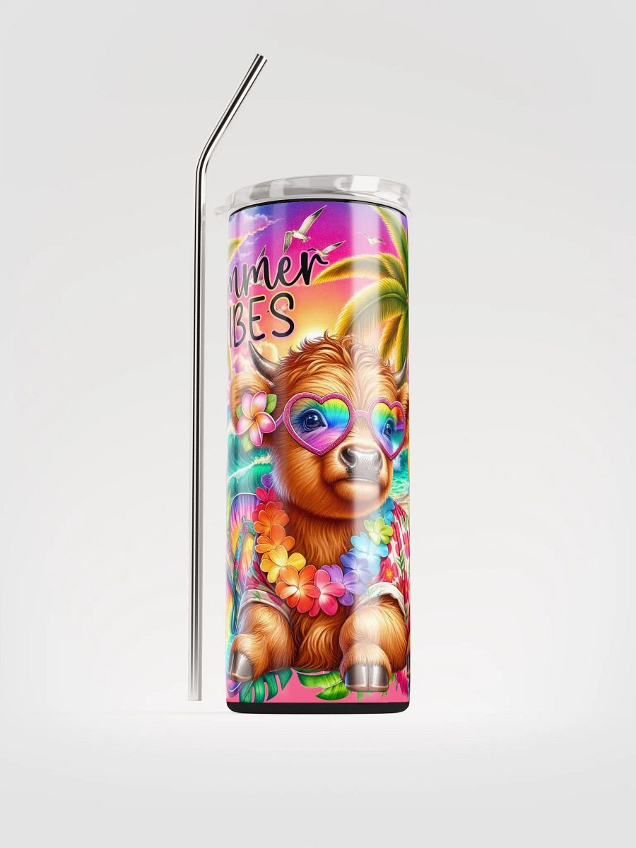 Tropical Highland Cow Summer Vibes Tumbler product image (4)