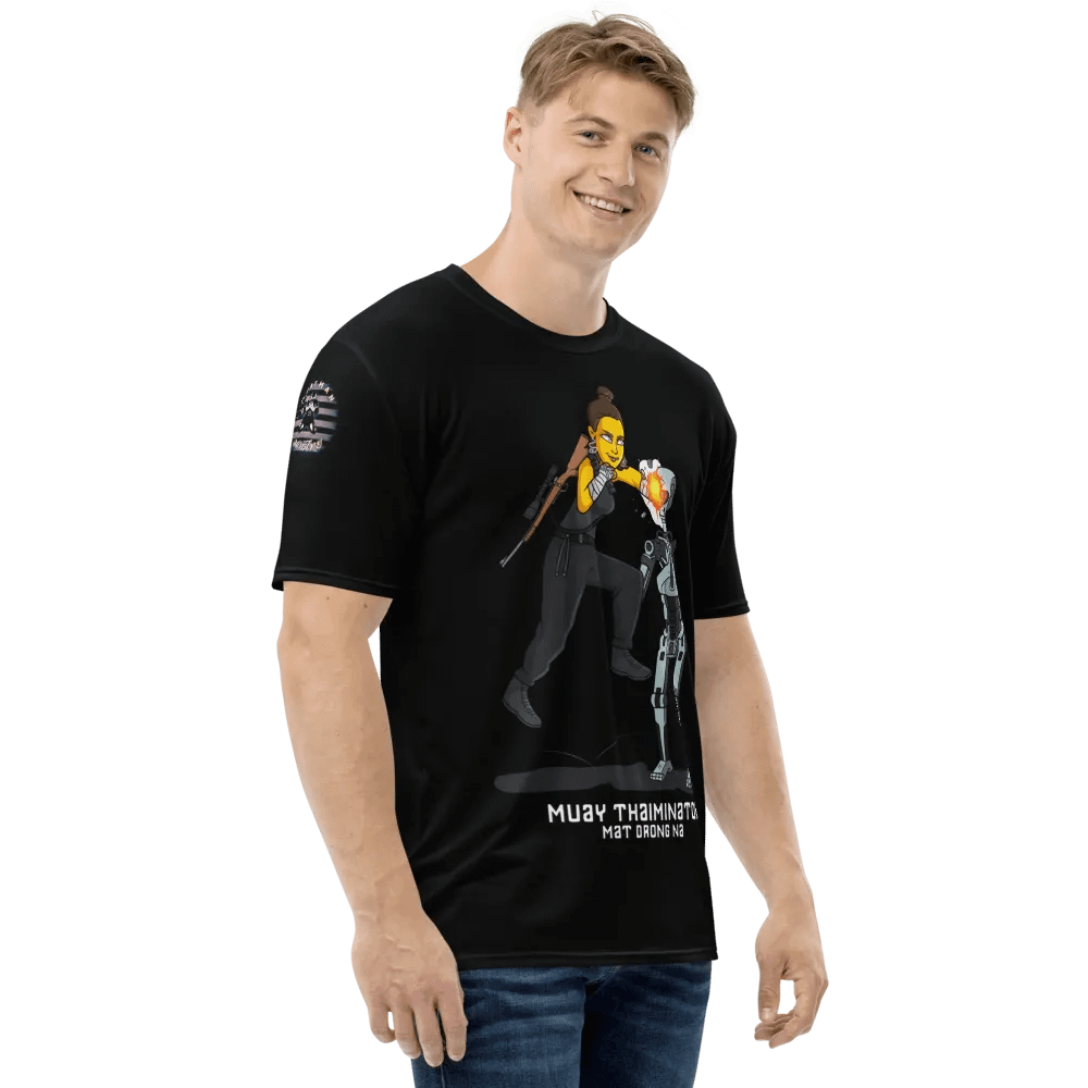 Muay Thaiminator, Training Shirt, black product image (4)