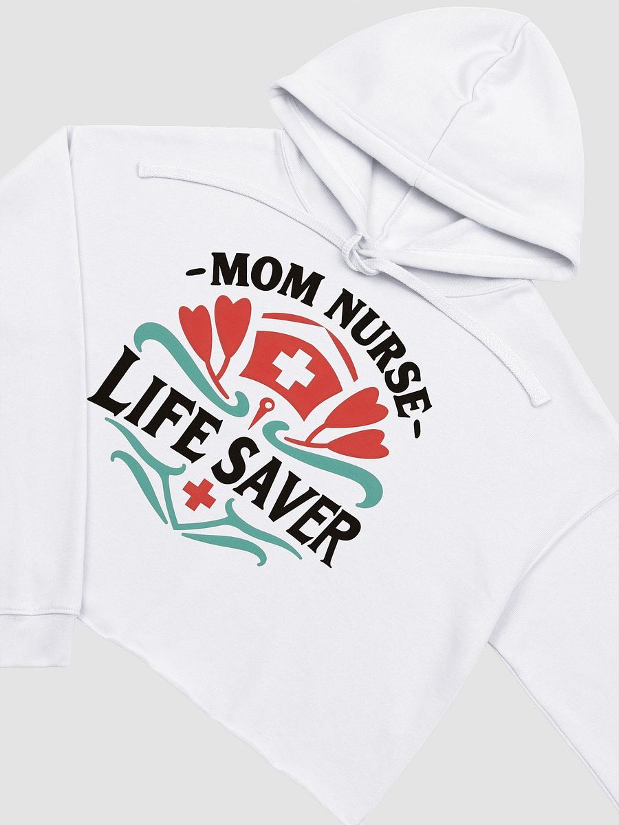 Mom Nurse Life Saver Graphic Crop Hoodie product image (11)