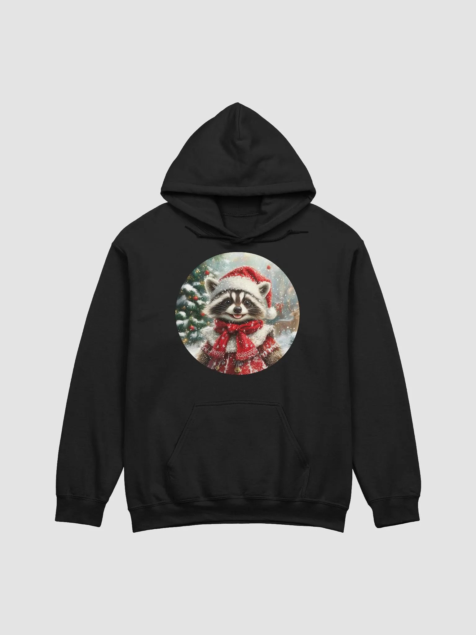 Festive Raccoon Santa Hoodie product image (1)