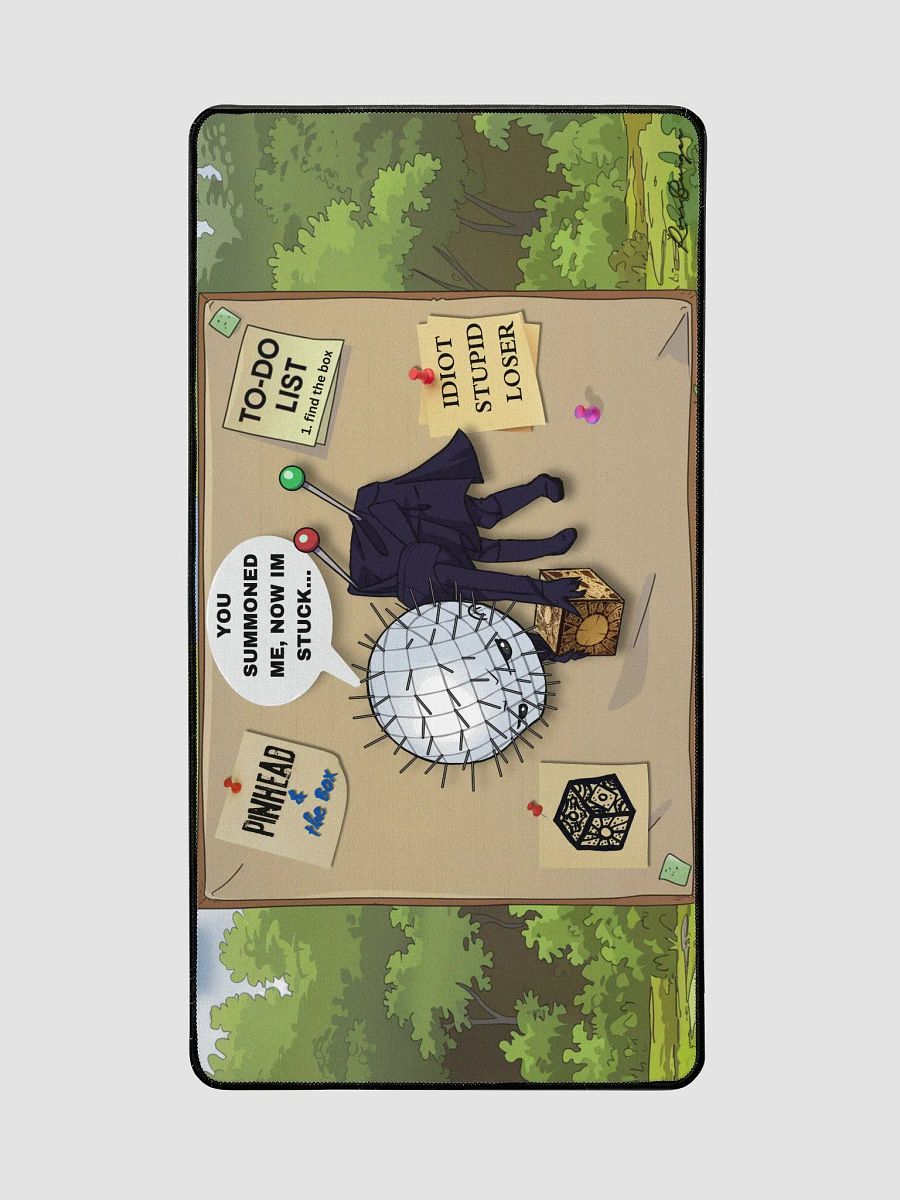 Pin Head and the Box Desk Mat product image (2)