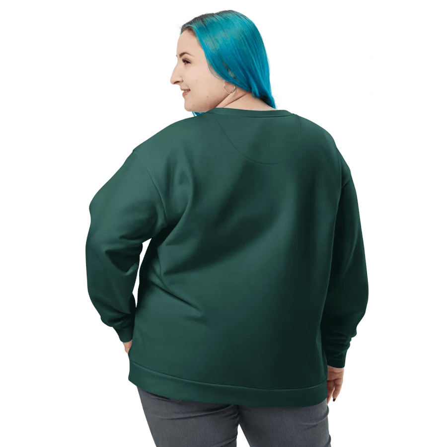 Plain Dark Green Soft Summer Unisex Recycled Polyester Heavyweight Premium Sweatshirt by Treasure Pie product image (11)