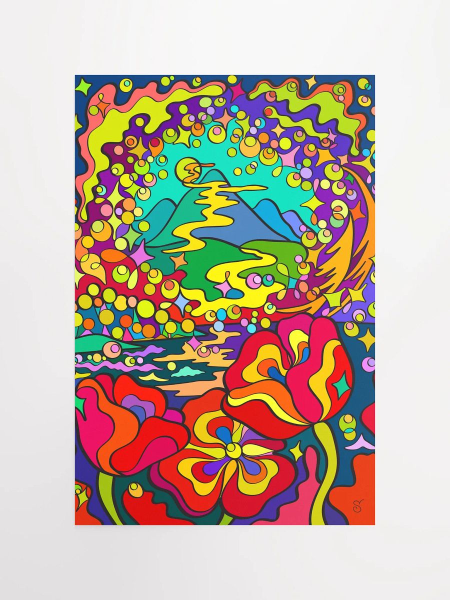 Vibrant Matte Poster Print - Night Poppies product image (4)