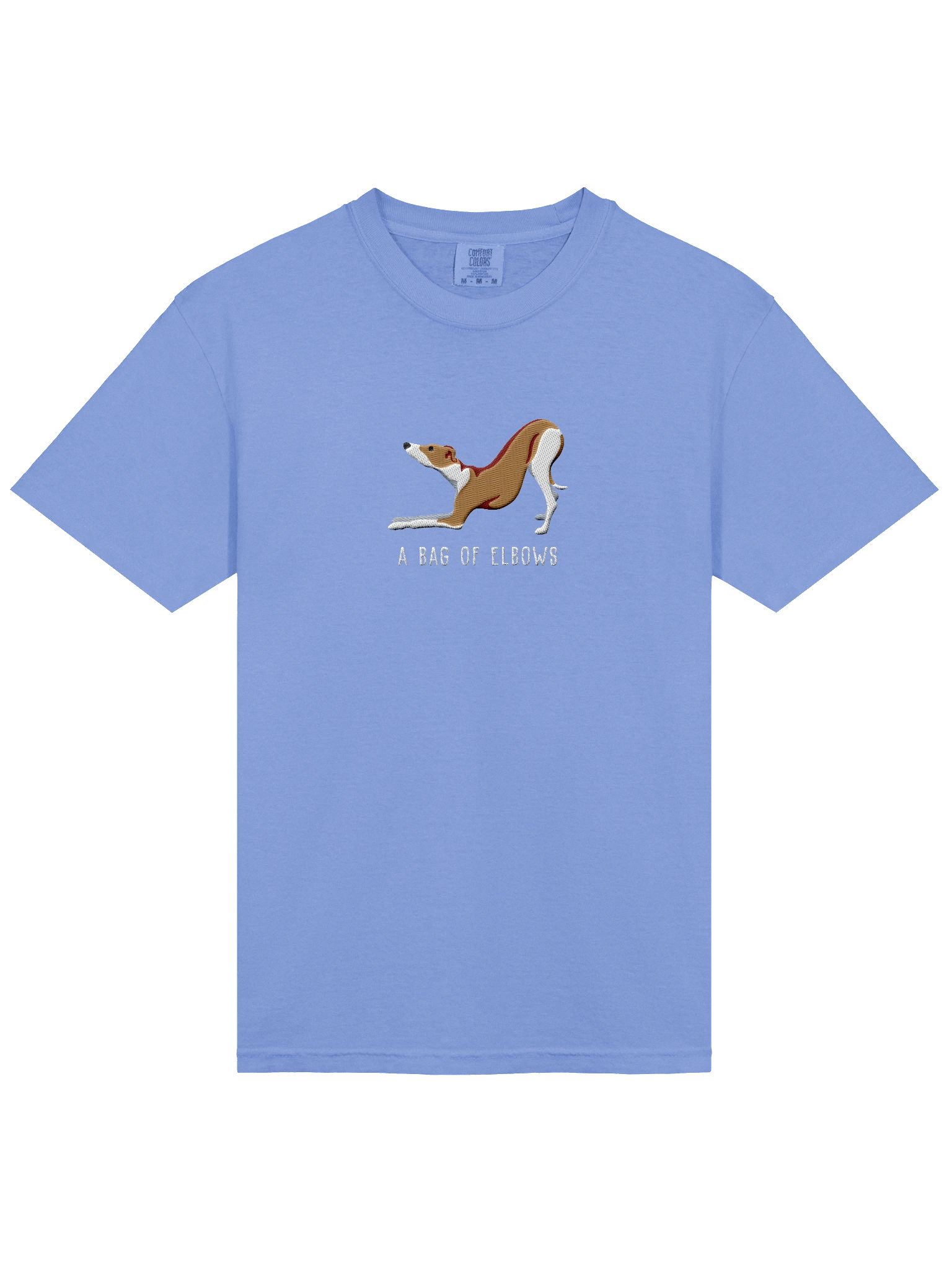 A Bag of Elbows T-Shirt(Embroidered) of an Italian Greyhound(Tan & White) product image (33)