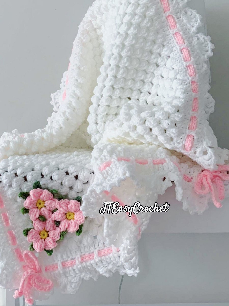Infinity Continuous Granny Square Baby Blanket Crochet Pattern VIDEO & PDF Instant Download product image (4)