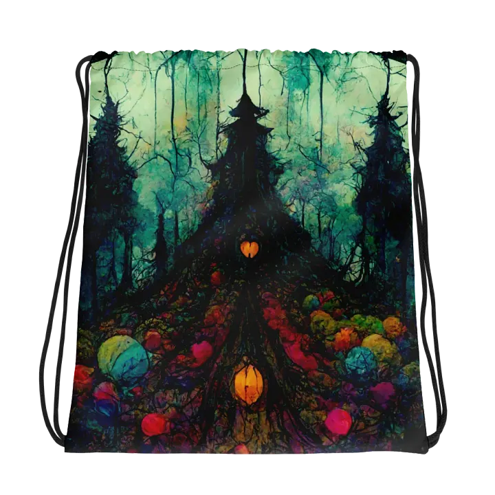 Fantasy Forest All-Over Drawstring Bag product image (1)