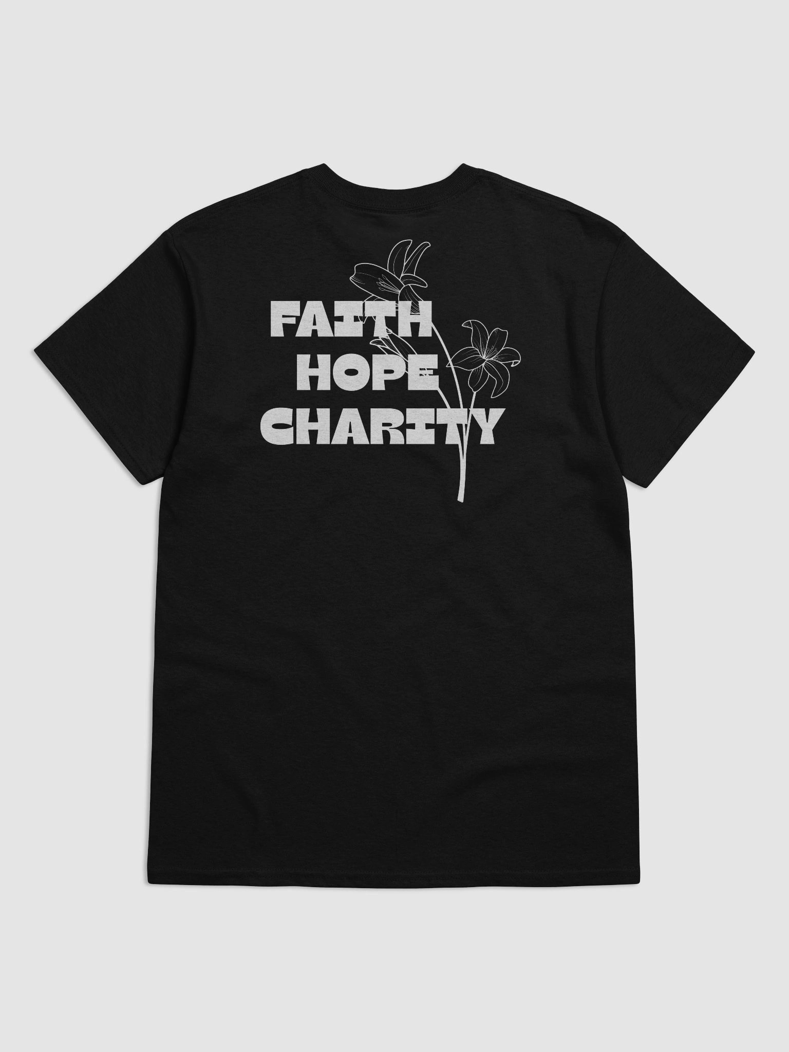 Faith Hope Charity Essential Heavy Cotton Tee - Dark product image (6)