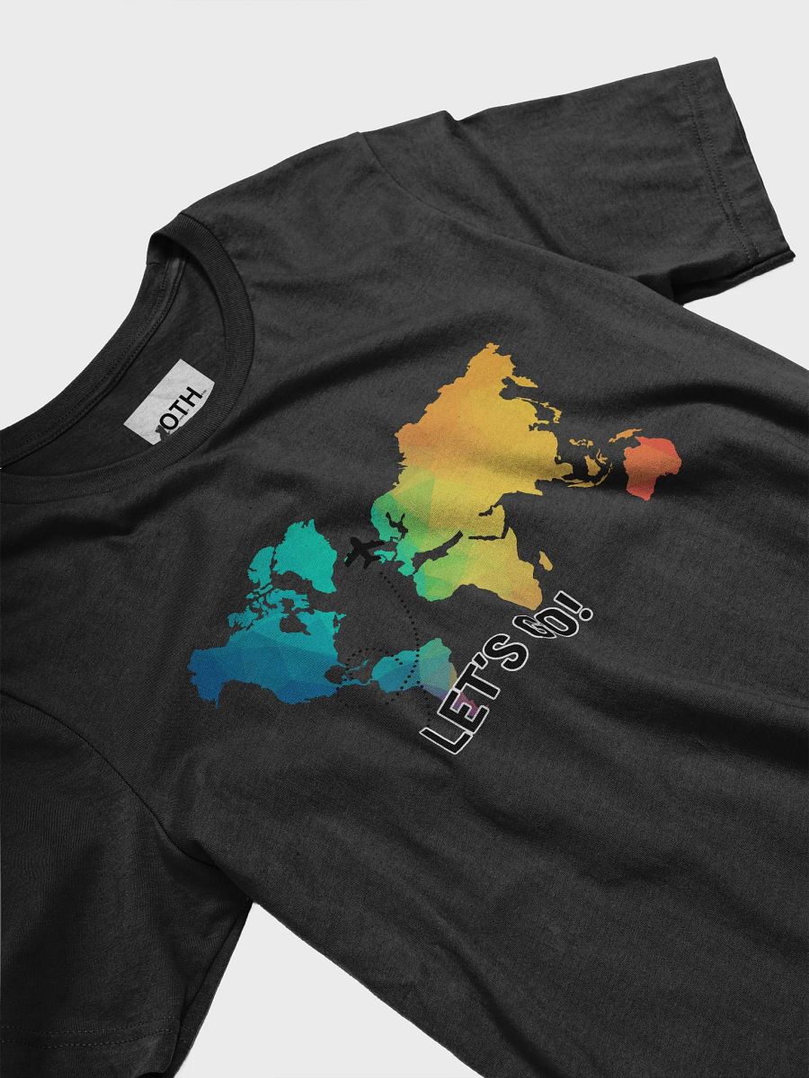 Polygonal World Map Let's Go T-Shirt product image (6)