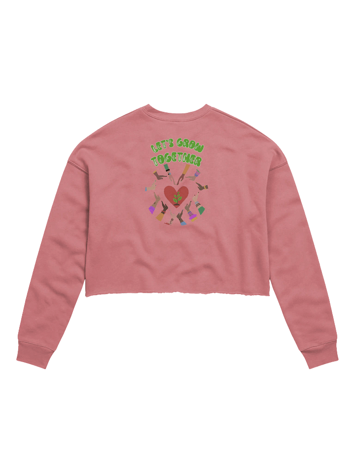 Shmall Streamer Grow Together Women's Fleece Crop Sweatshirt product image (2)