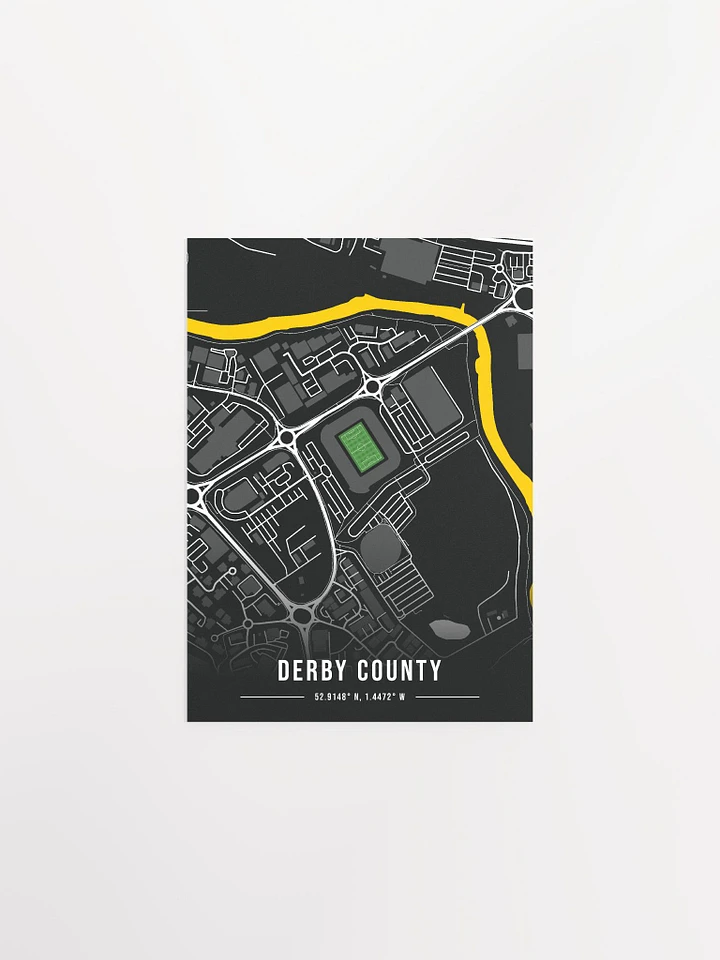 Derby County Black Map Design Poster product image (1)