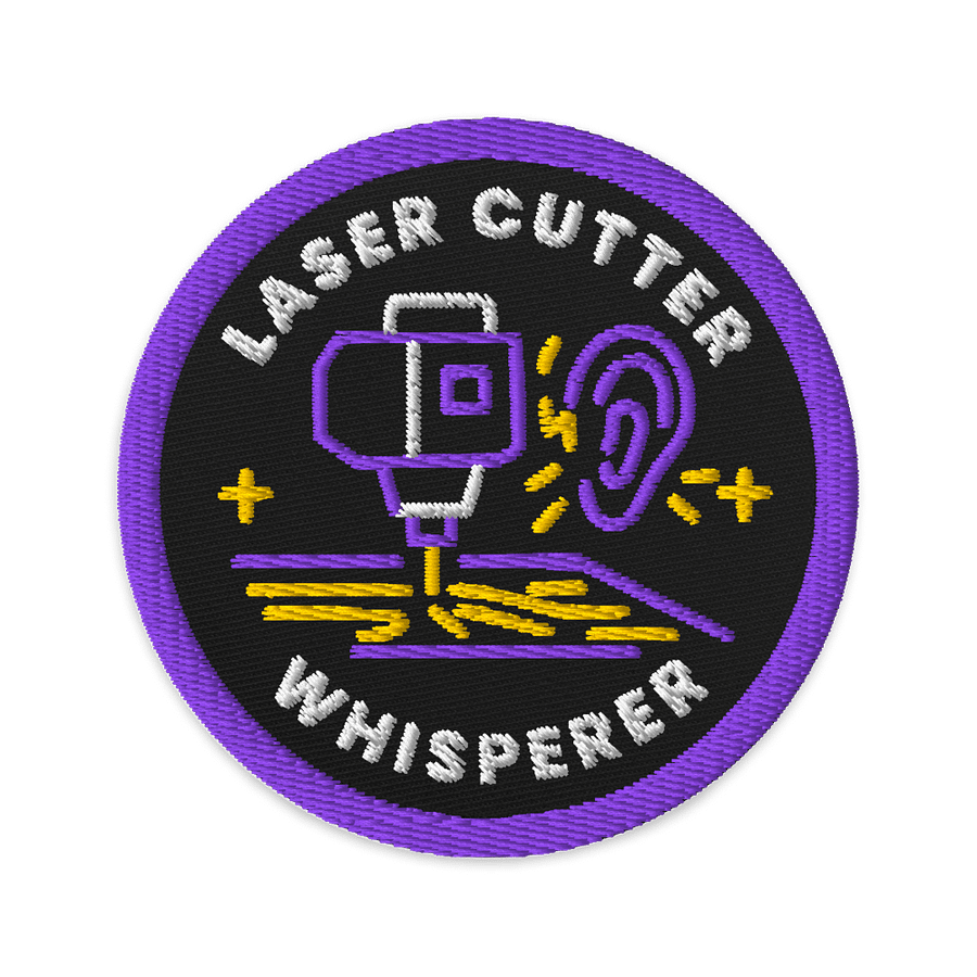 Laser Whisperer Embroidered Patch for Laser Crafters product image (1)