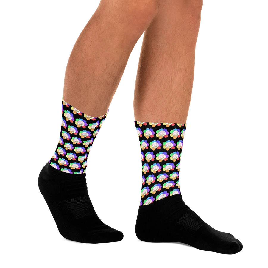 Black Flower Socks product image (11)