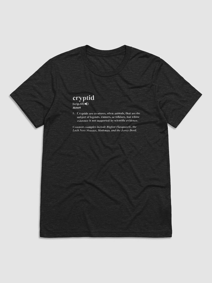 Cryptid Definition Black Tee product image (1)