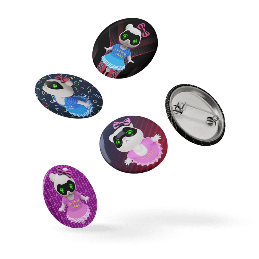 Robot Lila (set of pin buttons) product image (8)