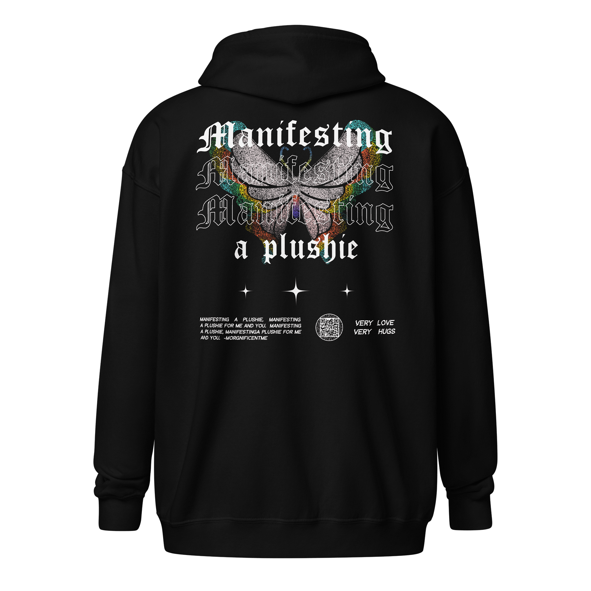 Clean Sleeves Manifesting a Plushie Zip Up Hoodie - Grunge Butterfly Edition product image (2)