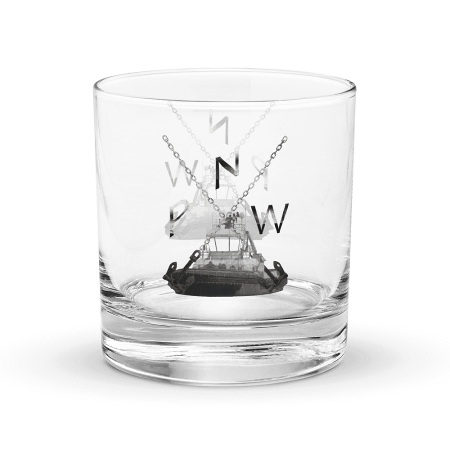 X Ancher Chain PNW Rocks Glass 10.5oz product image (1)