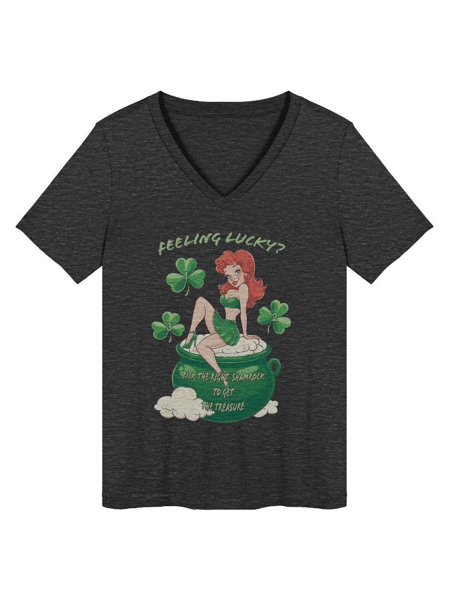 Feeling Lucky St. Paddy's Day Game V Neck Women's Tee product image (1)