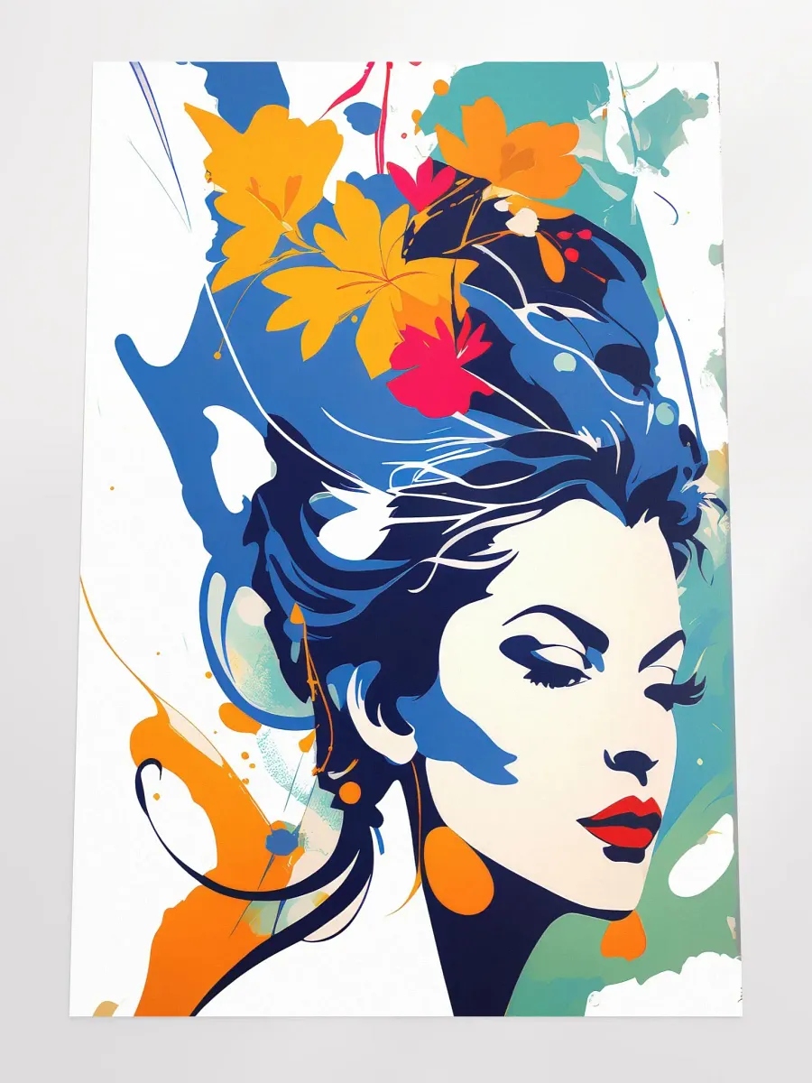 Abstract Woman v2 - Vintage Style Poster - Girly - Large 24x36 Inches product image (4)