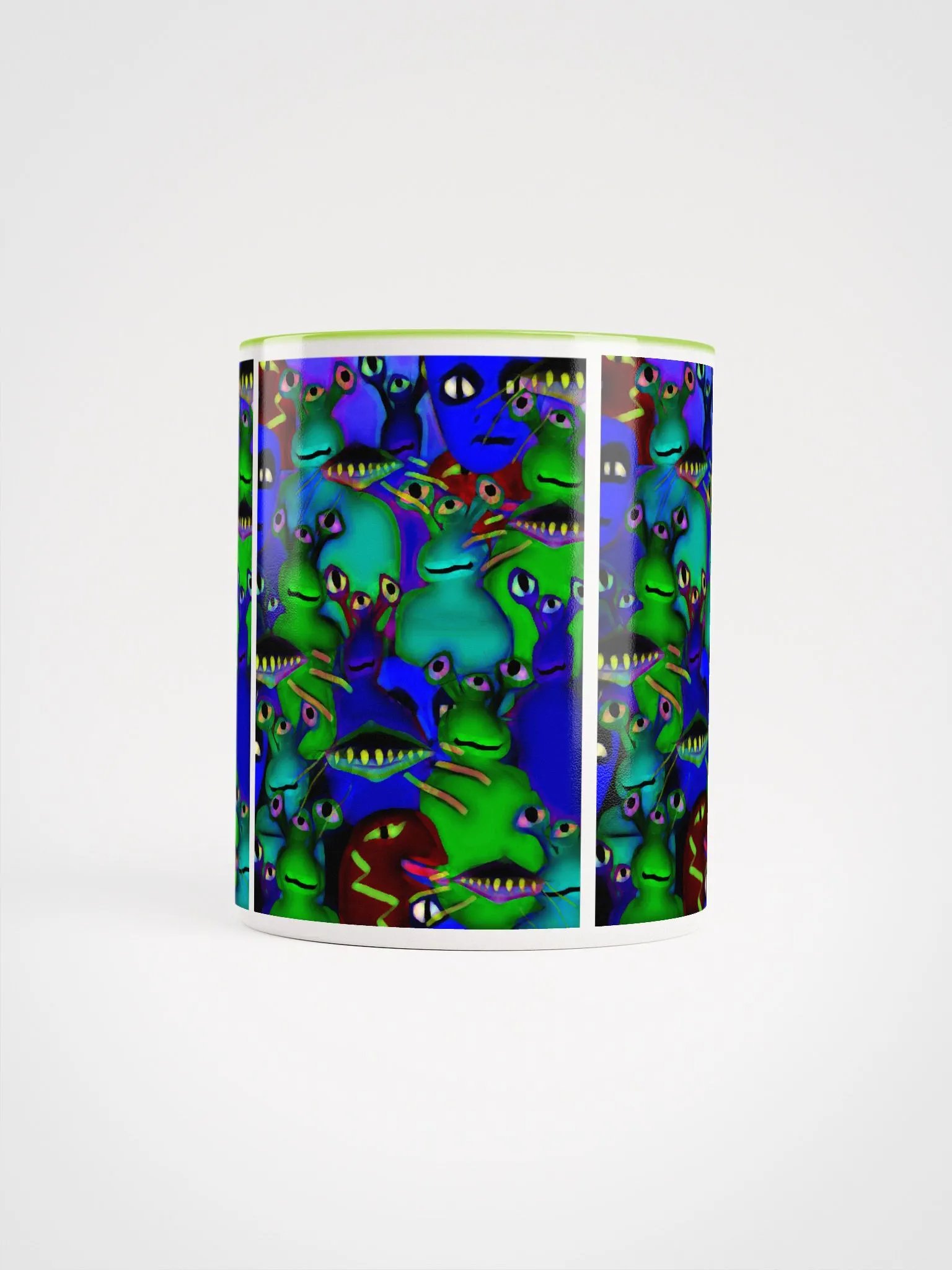 Aliens Collage Green Coffee Mug product image (5)
