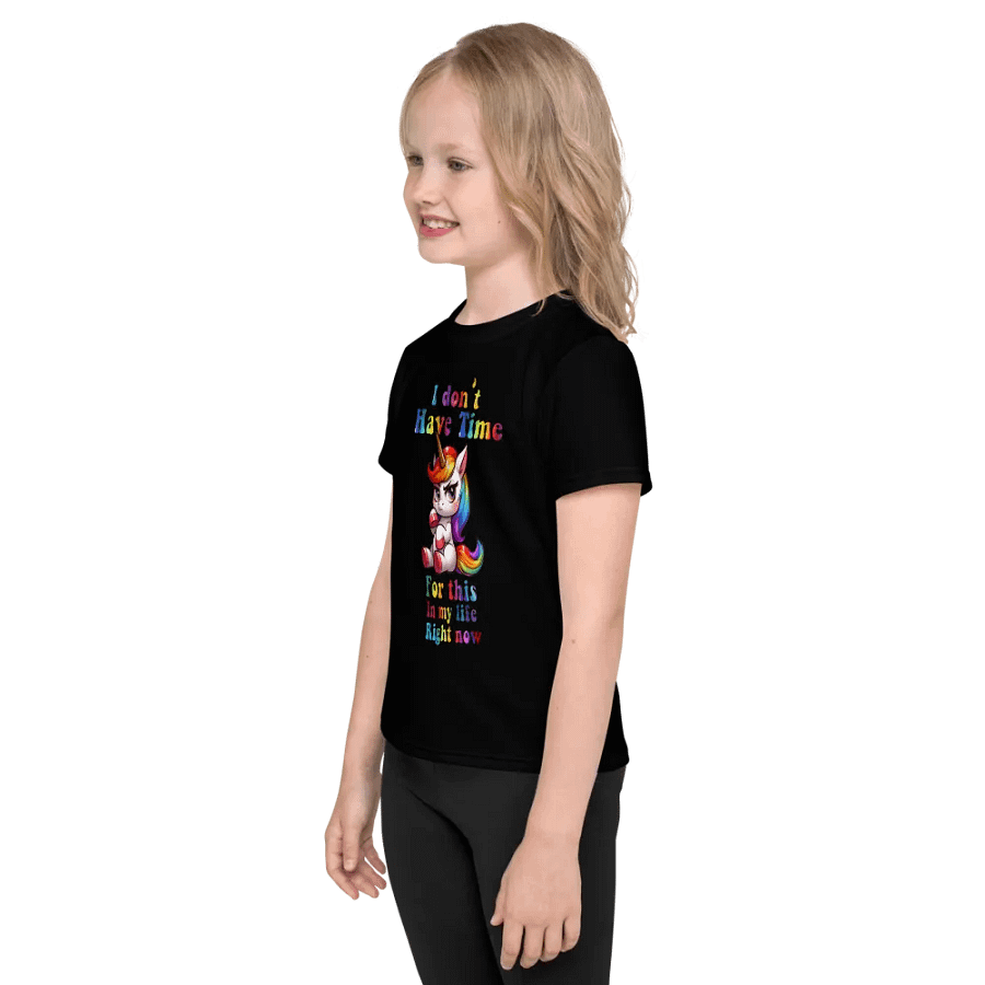 Rainbow Unicorn 'No Time' Kids T-Shirt product image (4)