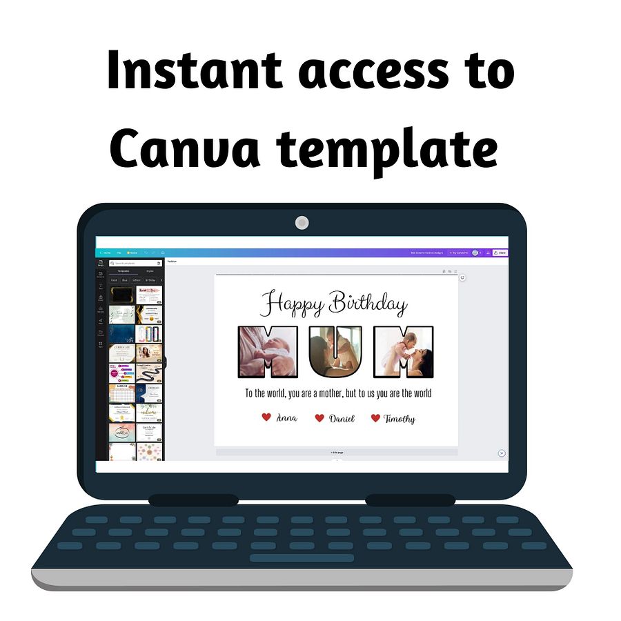 Mum/Mom Photo Collage Canva Template product image (3)