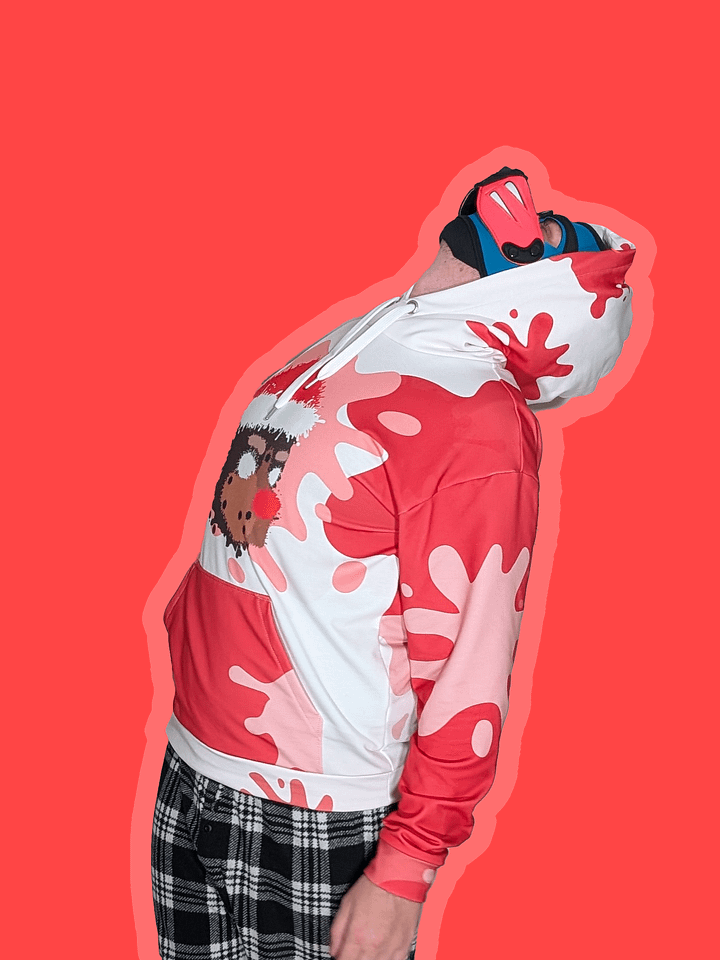 Chaos Splatter Santa Reindog Hoodie product image (2)