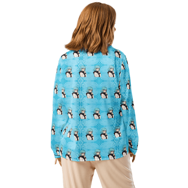(Aqua WAIFU) K Women's Long Sleeve Pajama Top product image (2)