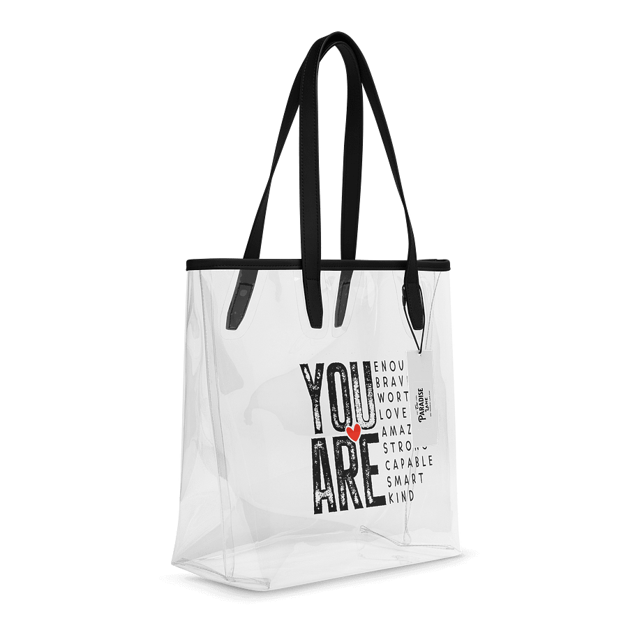 “You Are Enough” Motivational Clear Tote Bag product image (6)
