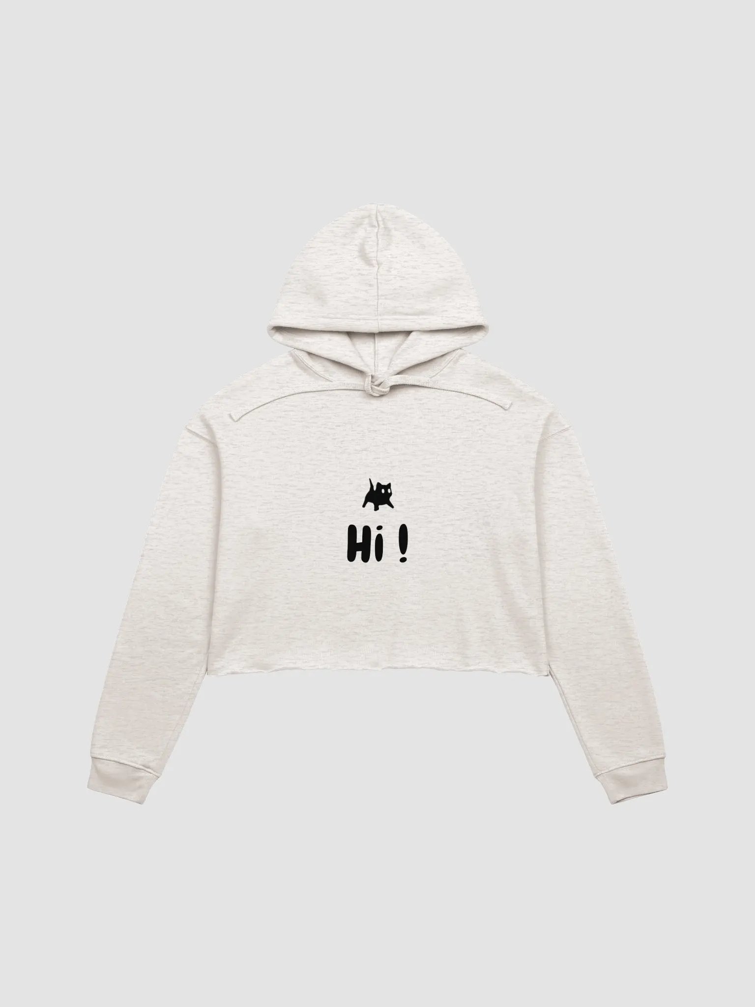 Cute Cartoon Kitty Silhouette Crop Hoodie product image (1)