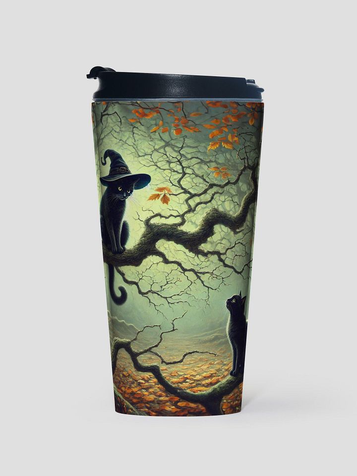 Enchanted Forest Witch Cats Stainless Steel Travel Mug product image (1)