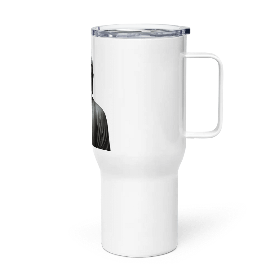 Travel mug with handle, featuring the image of the enlightened Buddha product image (3)