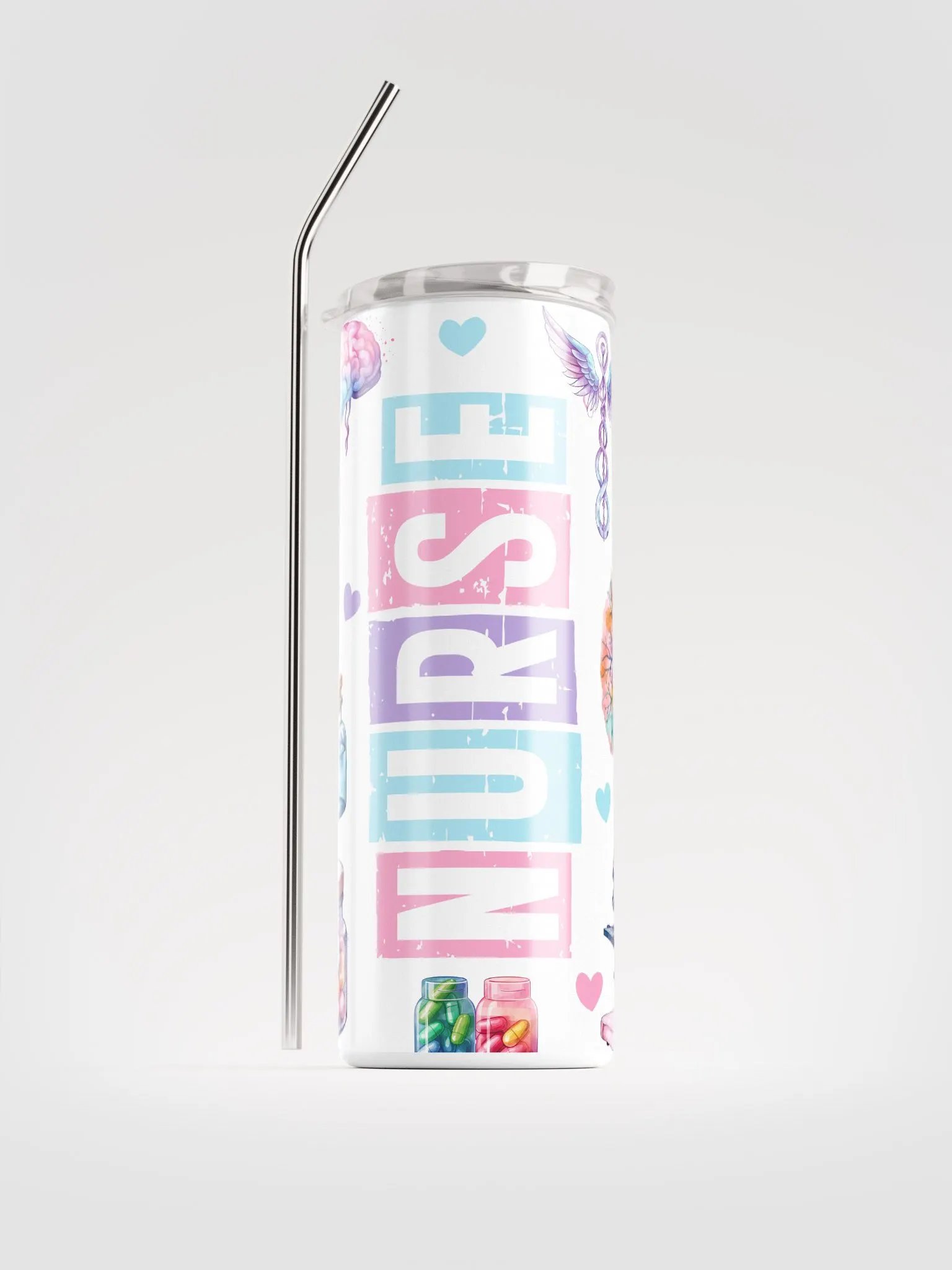 Pastel Colorful NURSE Tumbler product image (1)