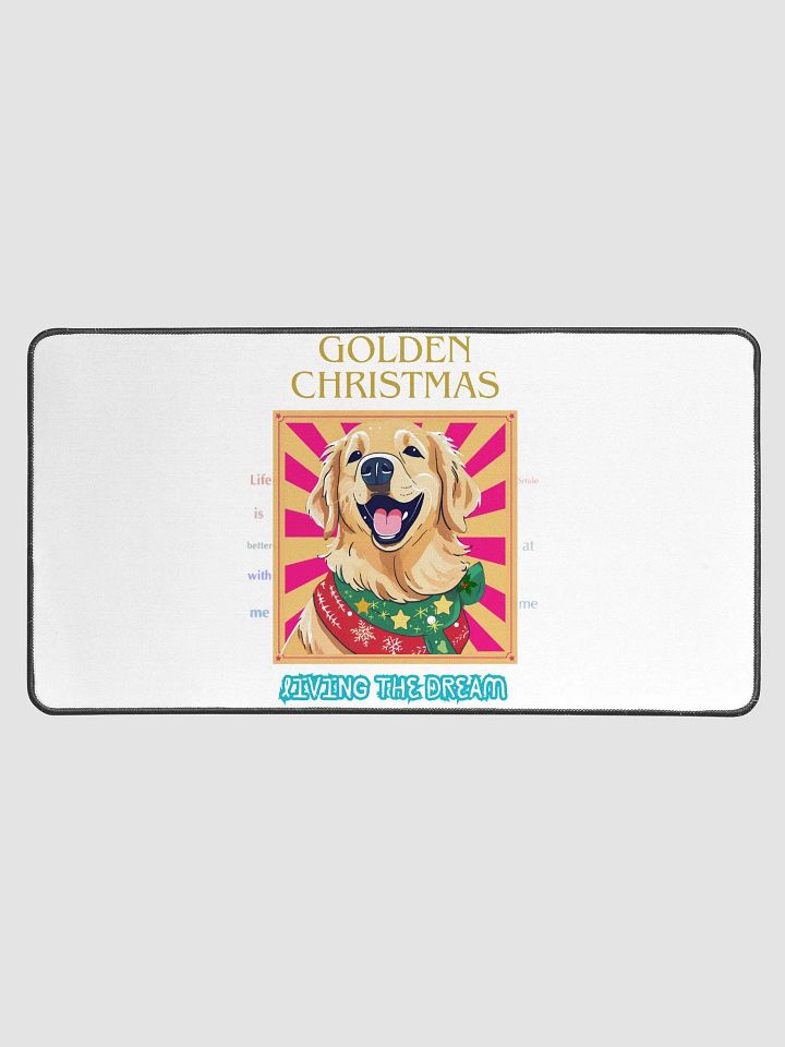 Golden Christmas Desk Mat product image (1)