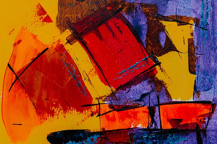 Abstract Modern Wall Art Print – Vibrant Colorful Geometric Painting Decor product image (1)