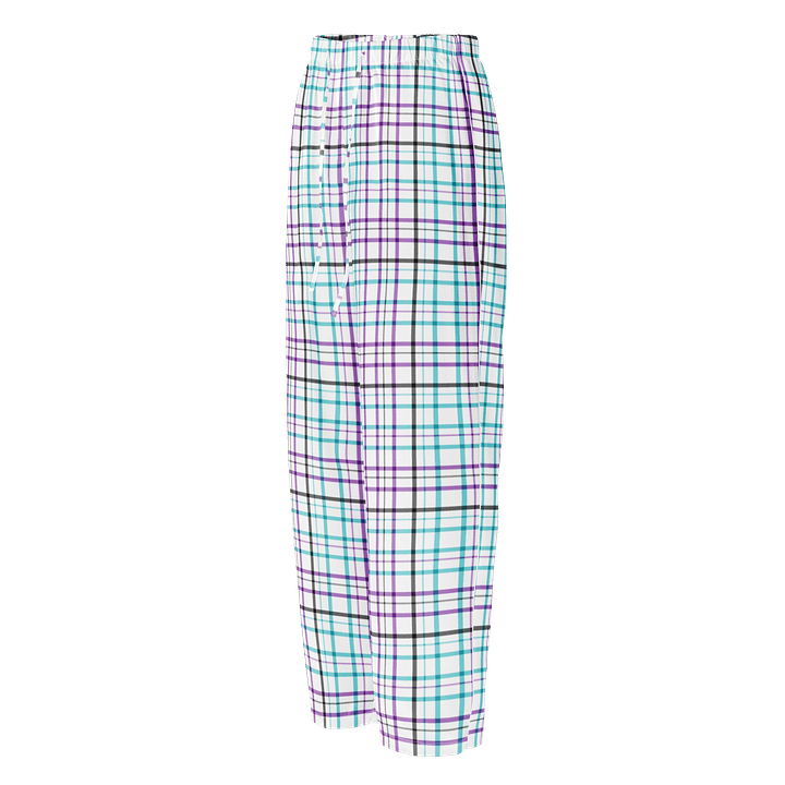 White Plaid Pajama Pants product image (1)