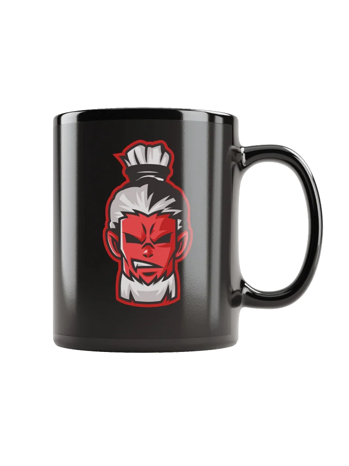 Red Masked Warrior Character Black Coffee Mug product image (1)