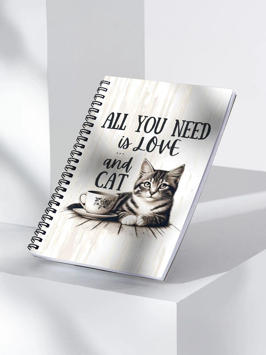 Love & Cat Spiral Notebook product image (3)