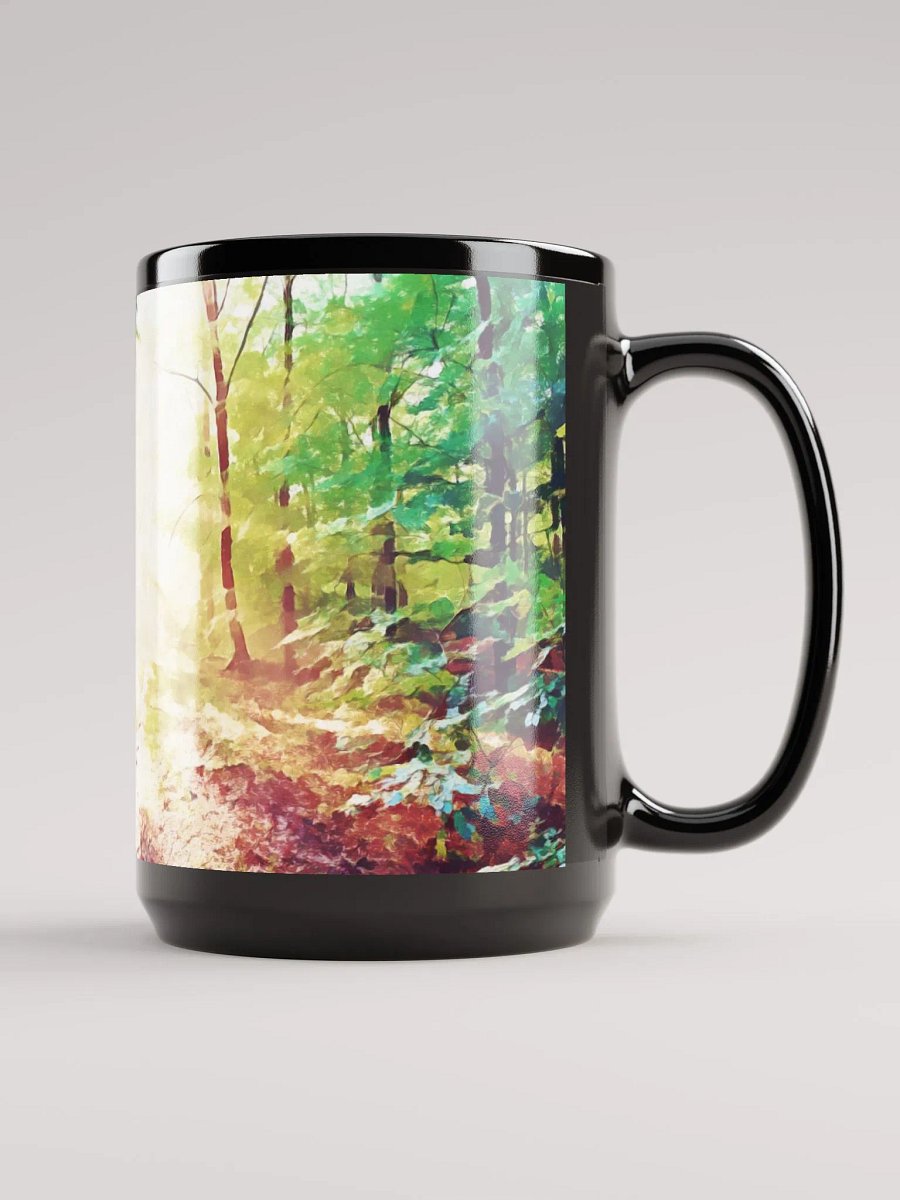 Abstract Graphic | Black Coffee Mug | Daybreak Treescape product image (3)
