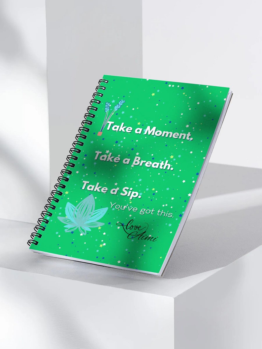 Green Take a Moment Spiral Notebook product image (3)