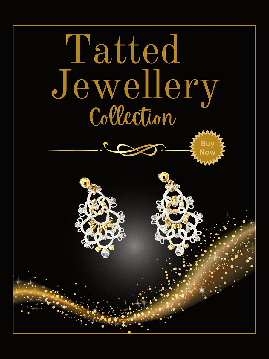 Lace Earrings with 14K Gold-filled Posts and Beads product image (1)