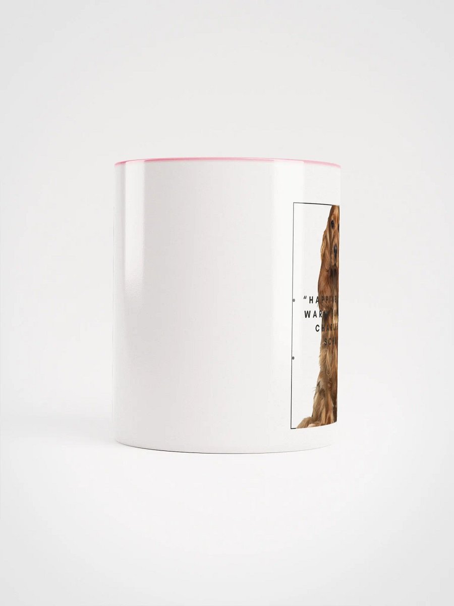 Spaniel Dog Ceramic Mug with Pink Handle and Interior product image (5)