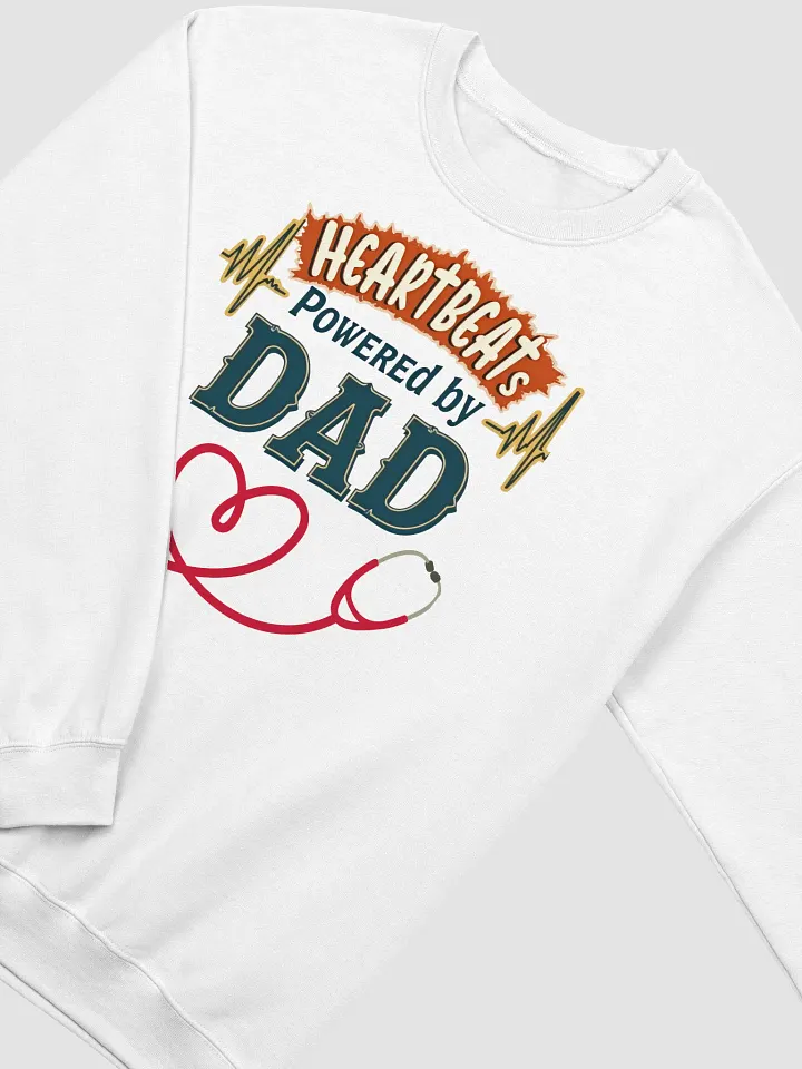 Dad-Powered Heartbeats Crewneck Sweatshirt product image (15)