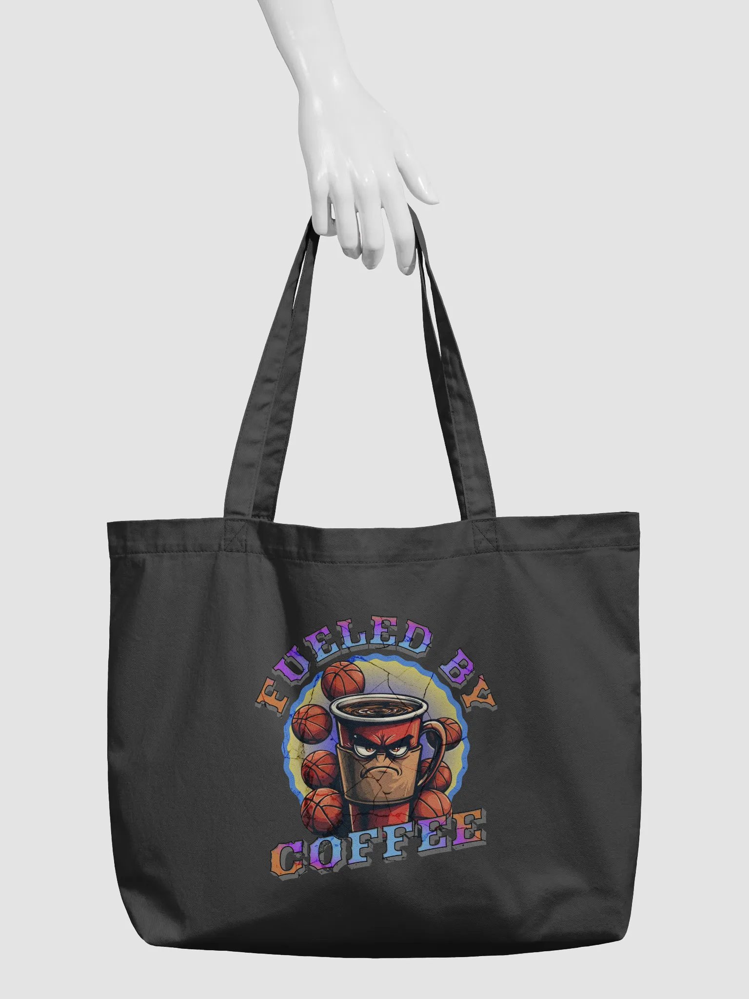 Fueled By Coffee Basketball Tote Bag product image (3)