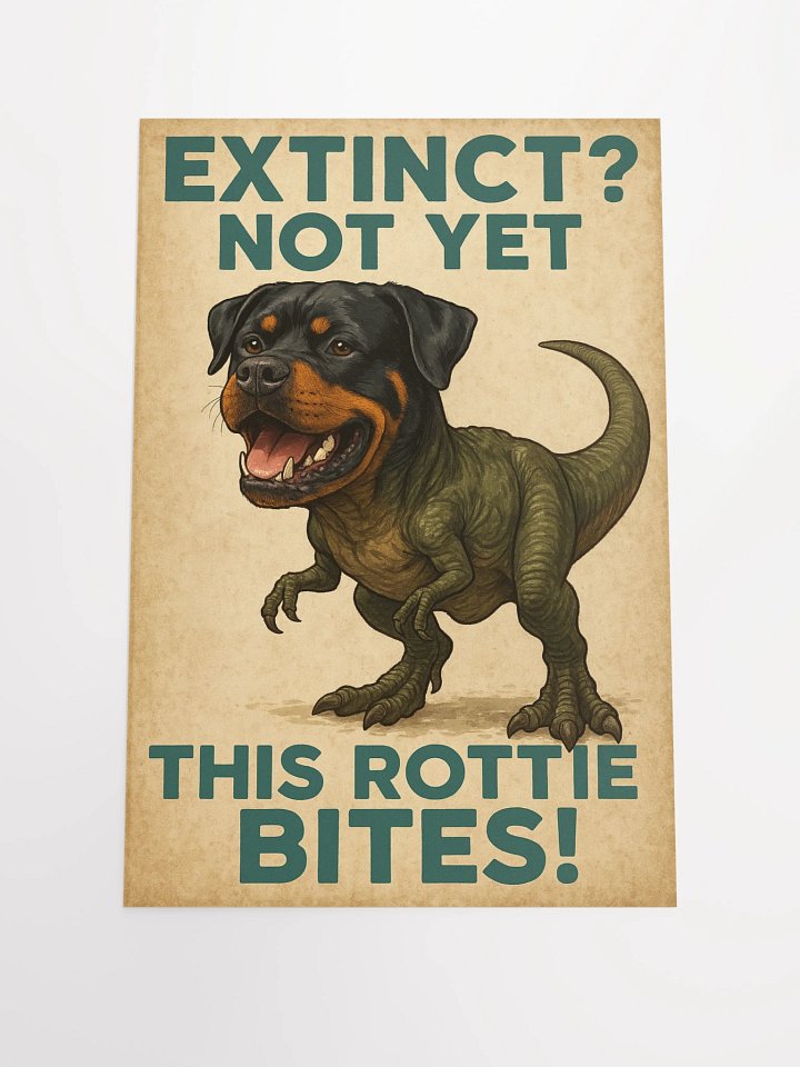 Extinct? Not Yet – This Rottie Bites! Poster product image (3)