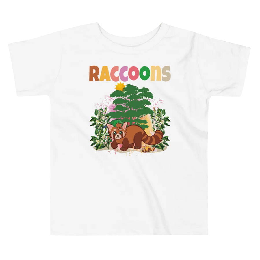 Raccoon Colorful Funny Cute Bella +Canvas Toddler T-Shirt – Funny Shirt, Best Gift for Kids product image (6)