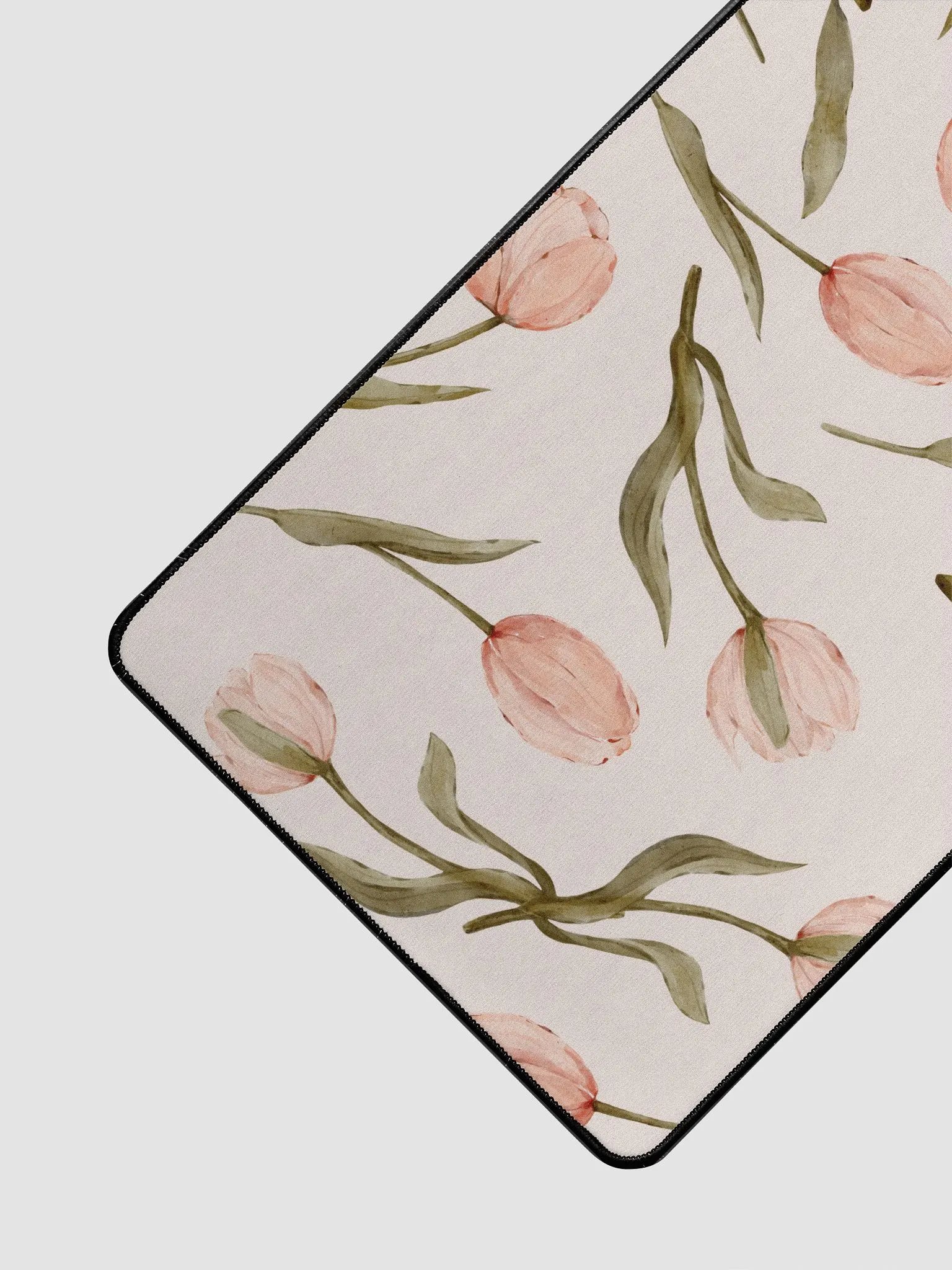 Pink Tulips desktop mat for keyboard and mouse product image (3)