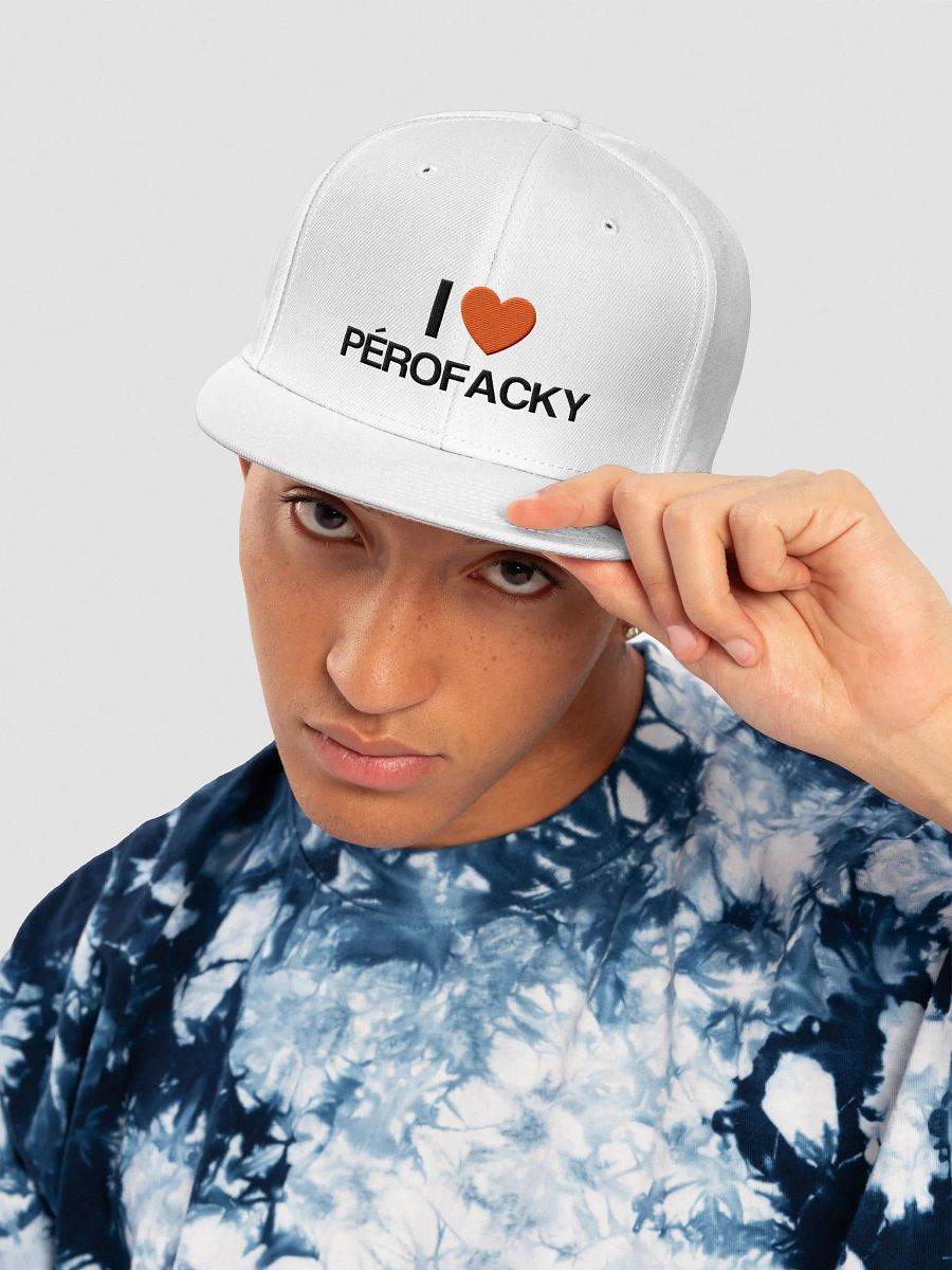 I ♥️ Perofacky snapback white product image (5)