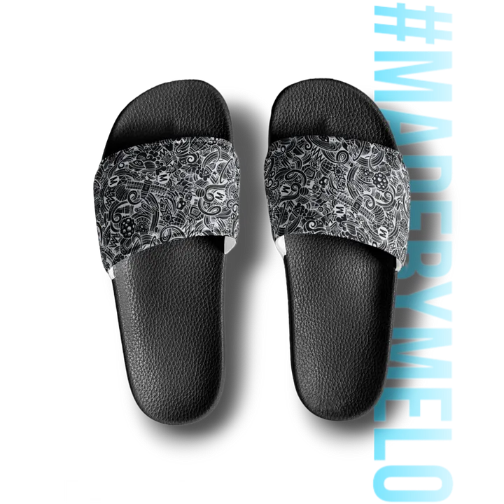 Dark Space Scribble - Men's Slides | #MadeByMELO product image (2)