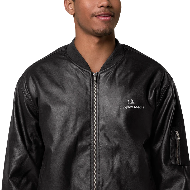 Echoplex Media Logo Faux Leather Jacket product image (1)